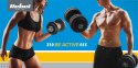 Zestaw obciążeń żeliwnych gumowanych 2x15kg, otwór olimpijski 51mm, REBEL ACTIVE Zestaw obciążeń żeliwnych gumowanych 2x15kg, otwór olimpijski 51mm, REBEL ACTIVE