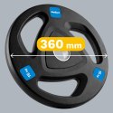 Zestaw obciążeń żeliwnych gumowanych 2x15kg, otwór olimpijski 51mm, REBEL ACTIVE Zestaw obciążeń żeliwnych gumowanych 2x15kg, otwór olimpijski 51mm, REBEL ACTIVE