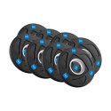 Zestaw obciążeń żeliwnych gumowanych 30kg ( 8x1.25kg + 4x2.5kg + 2x5kg ), otwór olimpijski 51mm, REBEL ACTIVE Zestaw obciążeń żeliwnych gumowanych 30kg ( 8x1.25kg + 4x2.5kg + 2x5kg ), otwór olimpijski 51mm, REBEL ACTIVE