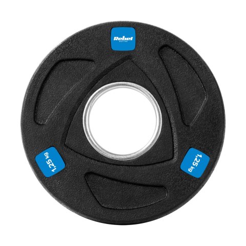 Zestaw obciążeń żeliwnych gumowanych 4x1.25kg, otwór olimpijski 51mm, REBEL ACTIVE Zestaw obciążeń żeliwnych gumowanych 4x1.25kg, otwór olimpijski 51mm, REBEL ACTIVE