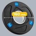 Zestaw obciążeń żeliwnych gumowanych 4x1.25kg, otwór olimpijski 51mm, REBEL ACTIVE Zestaw obciążeń żeliwnych gumowanych 4x1.25kg, otwór olimpijski 51mm, REBEL ACTIVE