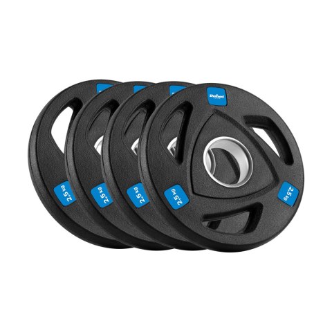 Zestaw obciążeń żeliwnych gumowanych 4x2.5kg, otwór olimpijski 51mm, REBEL ACTIVE Zestaw obciążeń żeliwnych gumowanych 4x2.5kg, otwór olimpijski 51mm, REBEL ACTIVE