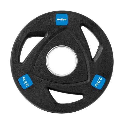 Zestaw obciążeń żeliwnych gumowanych 4x2.5kg, otwór olimpijski 51mm, REBEL ACTIVE Zestaw obciążeń żeliwnych gumowanych 4x2.5kg, otwór olimpijski 51mm, REBEL ACTIVE