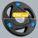Zestaw obciążeń żeliwnych gumowanych 4x2.5kg, otwór olimpijski 51mm, REBEL ACTIVE Zestaw obciążeń żeliwnych gumowanych 4x2.5kg, otwór olimpijski 51mm, REBEL ACTIVE