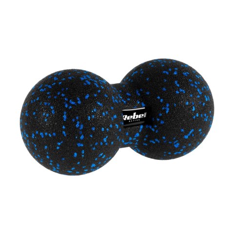 Zestaw wałek do masażu, mini roller, 2 piłki, 2 duoball-e , 6 elementów, kolor czarno-niebieski, materiał EPP, REBEL ACTIVE Zestaw wałek do masażu, mini roller, 2 piłki, 2 duoball-e , 6 elementów, kolor czarno-niebieski, materiał EPP, REBEL ACTIVE