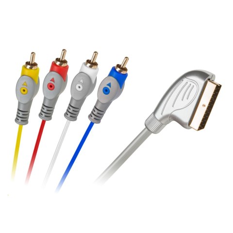 Kabel Euro-4RCA 1.5m łezka Kabel Euro-4RCA 1.5m łezka