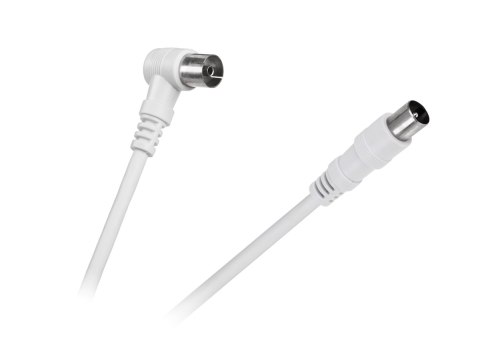 Kabel TV - VIDEO kątowo - prosty biały 10m Kabel TV - VIDEO kątowo - prosty biały 10m