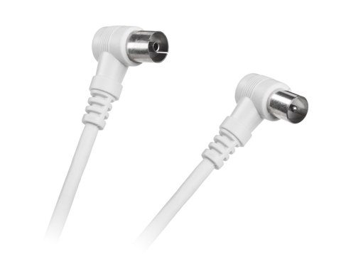 Kabel TV-Video biały kątowo/kątowy 10m Kabel TV-Video biały kątowo/kątowy 10m
