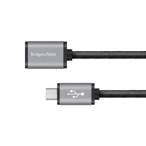 Kabel USB - micro USB gniazdo-wtyk 1.0m Kruger&Matz Kabel USB - micro USB gniazdo-wtyk 1.0m Kruger&Matz