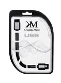 Kabel USB - micro USB gniazdo-wtyk 1.0m Kruger&Matz Kabel USB - micro USB gniazdo-wtyk 1.0m Kruger&Matz