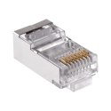 Wtyk telefon. RJ45 8P 8C(drut)przelotowy CAT.5E ekranowany Wtyk telefon. RJ45 8P 8C(drut)przelotowy CAT.5E ekranowany
