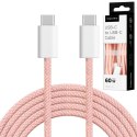 Kabel USB typu C - USB typu C 60 W 1 m różowy Kruger&Matz Basic Kabel USB typu C - USB typu C 60 W 1 m różowy Kruger&Matz Basic
