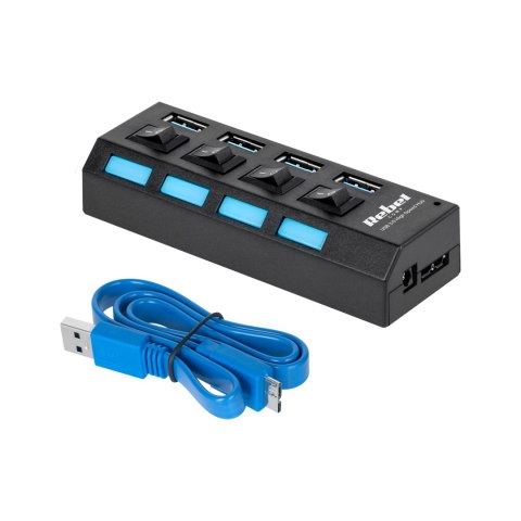 HUB USB 3.0 4 portowy Rebel HUB USB 3.0 4 portowy Rebel