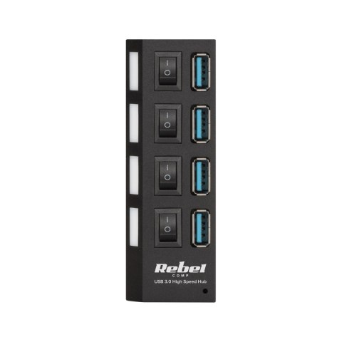 HUB USB 3.0 4 portowy Rebel HUB USB 3.0 4 portowy Rebel