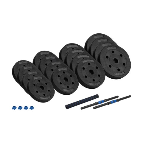 Hantle bitumiczne regulowane z łącznikiem 2x15kg REBEL ACTIVE Hantle bitumiczne regulowane z łącznikiem 2x15kg REBEL ACTIVE