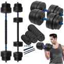 Hantle bitumiczne regulowane z łącznikiem 2x20kg, REBEL ACTIVE Hantle bitumiczne regulowane z łącznikiem 2x20kg, REBEL ACTIVE
