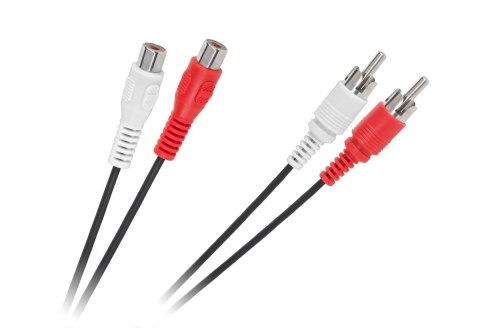 Kabel 2 x RCA wtyk - 2 x RCA gniazdo 1,5m Kabel 2 x RCA wtyk - 2 x RCA gniazdo 1,5m