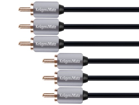 Kabel 3RCA-3RCA component 1.8m Kruger&Matz Kabel 3RCA-3RCA component 1.8m Kruger&Matz