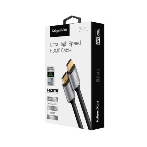 Kabel HDMI-HDMI 2.1 8K 1,8 m Kruger&Matz Kabel HDMI-HDMI 2.1 8K 1,8 m Kruger&Matz