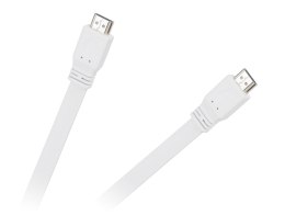 Kabel HDMI-HDMI płaski biały 2.0v 1.5M