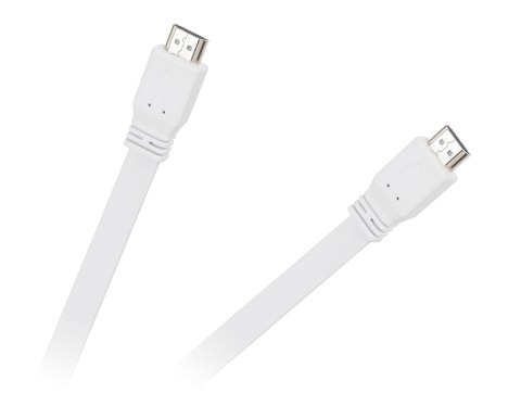 Kabel HDMI-HDMI płaski biały 2.0v 1.5M Kabel HDMI-HDMI płaski biały 2.0v 1.5M