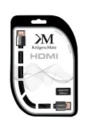 Kabel HDMI - HDMI wtyk-wtyk (A-A) 3.0m Kruger&Matz 4K Kabel HDMI - HDMI wtyk-wtyk (A-A) 3.0m Kruger&Matz 4K
