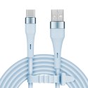Kabel USB - USB typu C 1 m silikonowy niebieski Kruger&Matz Basic Kabel USB - USB typu C 1 m silikonowy niebieski Kruger&Matz Basic