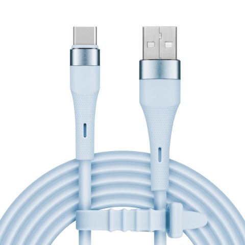 Kabel USB - USB typu C 1 m silikonowy niebieski Kruger&Matz Basic Kabel USB - USB typu C 1 m silikonowy niebieski Kruger&Matz Basic