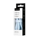 Kabel USB - USB typu C 1 m silikonowy niebieski Kruger&Matz Basic Kabel USB - USB typu C 1 m silikonowy niebieski Kruger&Matz Basic