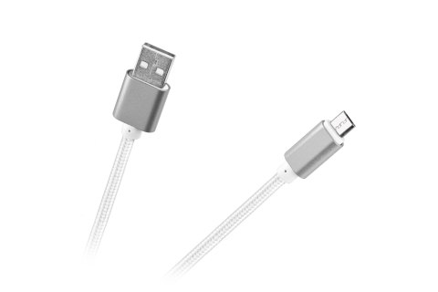 Kabel USB - micro USB M-Life nylon biały 1m Kabel USB - micro USB M-Life nylon biały 1m