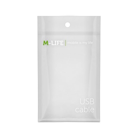Kabel USB - micro USB M-Life nylon biały 1m Kabel USB - micro USB M-Life nylon biały 1m
