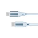 Kabel USB typu C - USB typu C 100 W 1 m silikonowy niebieski Kruger&Matz Basic Kabel USB typu C - USB typu C 100 W 1 m silikonowy niebieski Kruger&Matz Basic