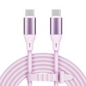 Kabel USB typu C - USB typu C 100 W 1 m silikonowy różowy Kruger&Matz Basic Kabel USB typu C - USB typu C 100 W 1 m silikonowy różowy Kruger&Matz Basic