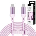 Kabel USB typu C - USB typu C 100 W 1 m silikonowy różowy Kruger&Matz Basic Kabel USB typu C - USB typu C 100 W 1 m silikonowy różowy Kruger&Matz Basic