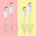 Kabel USB typu C - USB typu C 60 W 1 m różowy Kruger&Matz Basic Kabel USB typu C - USB typu C 60 W 1 m różowy Kruger&Matz Basic