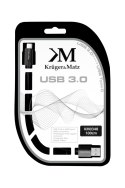 Kabel USB wtyk 3.0 - wtyk typu C 5 Gbps 1 m Kruger&Matz Kabel USB wtyk 3.0 - wtyk typu C 5 Gbps 1 m Kruger&Matz
