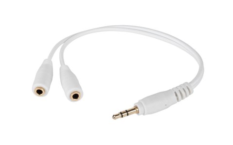 Kabel wtyk jack 3,5/2 x gniazdo jack 3,5 0.2m czarny Kabel wtyk jack 3,5/2 x gniazdo jack 3,5 0.2m czarny