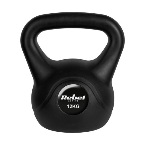 Kettlebell bitumiczny 12 kg REBEL ACTIVE Kettlebell bitumiczny 12 kg REBEL ACTIVE