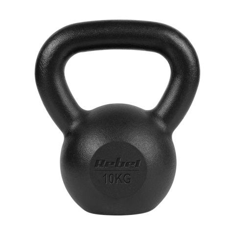 Kettlebell żeliwny 10kg, REBEL ACTIVE Kettlebell żeliwny 10kg, REBEL ACTIVE