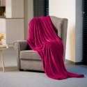 Koc polarowy 150x200 cm TEESA - amarantowy Koc polarowy 150x200 cm TEESA - amarantowy