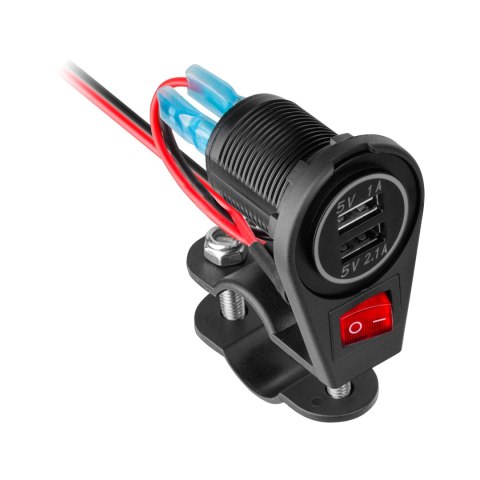 Ładowarka motocyklowa 2xUSB 3100 mA Ładowarka motocyklowa 2xUSB 3100 mA
