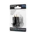 Ładowarka samochodowa USB+USB typu C z funkcją Quick Charge, Power Delivery i miernikiem napięcia 63W Ładowarka samochodowa USB+USB typu C z funkcją Quick Charge, Power Delivery i miernikiem napięcia 63W