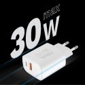 Ładowarka sieciowa Kruger&Matz GaN dual USB z funkcją Power Delivery i Quick Charge Ładowarka sieciowa Kruger&Matz GaN dual USB z funkcją Power Delivery i Quick Charge