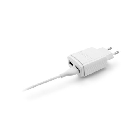 Ładowarka sieciowa dual USB + kabel Typu C 2400 mA Ładowarka sieciowa dual USB + kabel Typu C 2400 mA