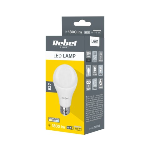 Lampa LED Rebel A65 16W, E27, 4000K, 230V Lampa LED Rebel A65 16W, E27, 4000K, 230V