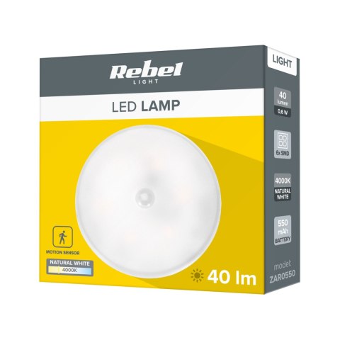 Lampa nocna LED akumulatorowa z magnesem 5V, 0.6W Lampa nocna LED akumulatorowa z magnesem 5V, 0.6W