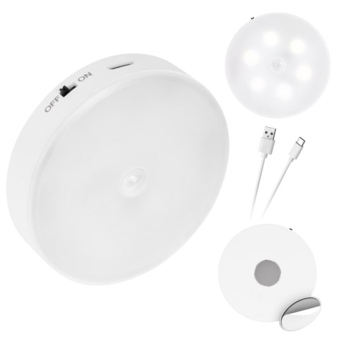 Lampa nocna Led akumulatorowa z magnesem i sensorem ruchu. Lampa nocna Led akumulatorowa z magnesem i sensorem ruchu.