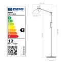 Lampa stojaca led ze ściemniaczem i zmianą temperatury barwowej Lampa stojaca led ze ściemniaczem i zmianą temperatury barwowej