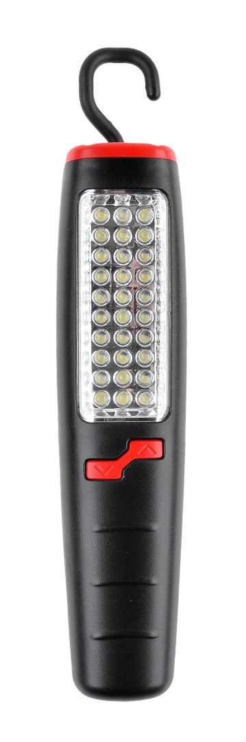 Lampa warsztatowa 30+7 LED z ładowarką sieciową i samochodową Lampa warsztatowa 30+7 LED z ładowarką sieciową i samochodową