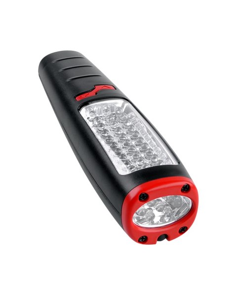 Lampa warsztatowa 30+7 LED z ładowarką sieciową i samochodową Lampa warsztatowa 30+7 LED z ładowarką sieciową i samochodową